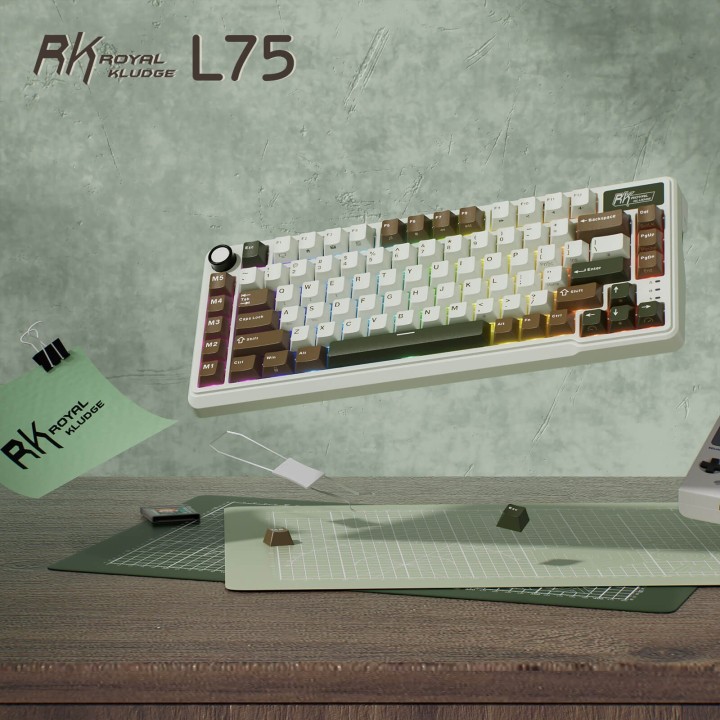 Royal Kludge L75 – Clavier mécanique sans fil tri-mode 75 %