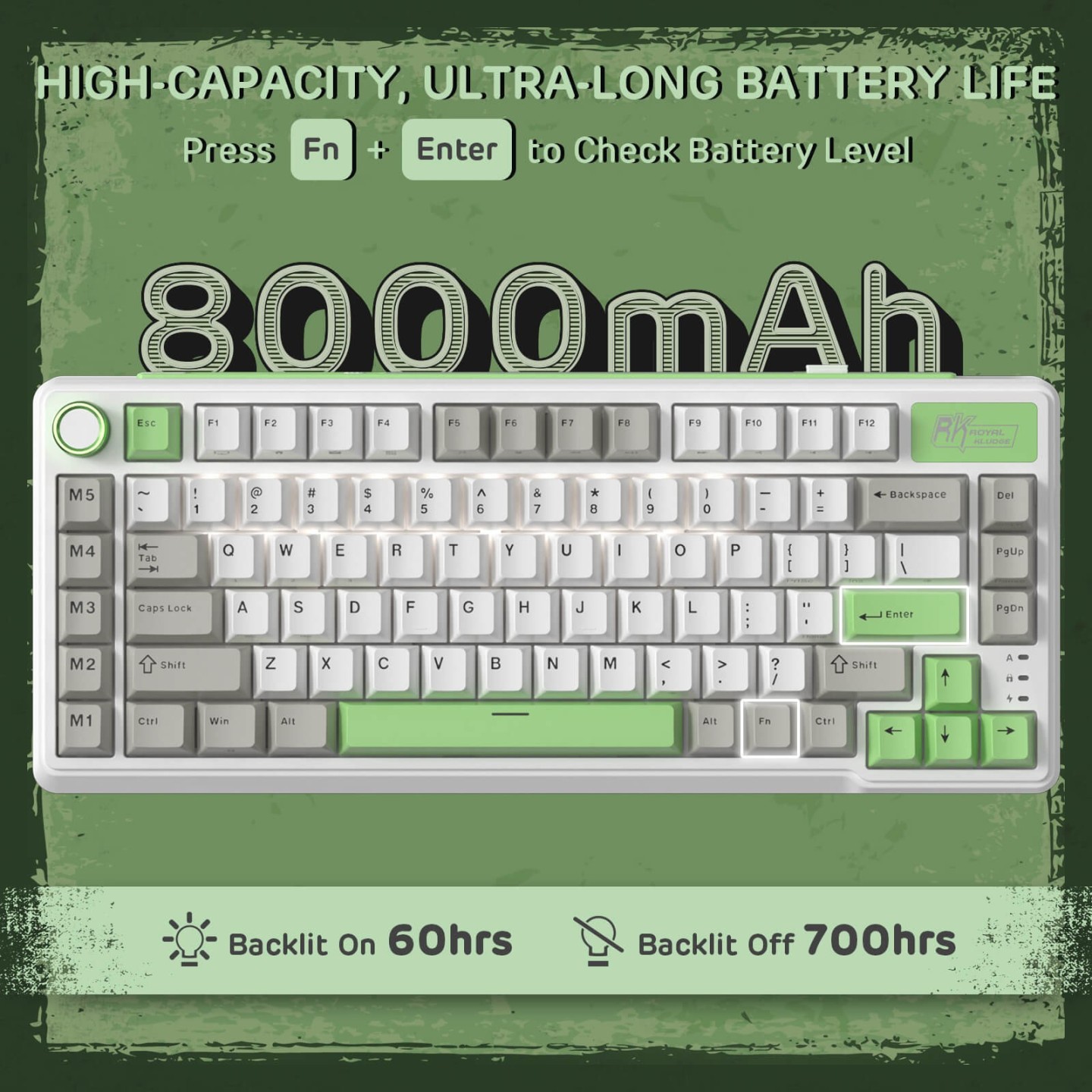 Royal Kludge L75 – Clavier mécanique sans fil tri-mode 75 %