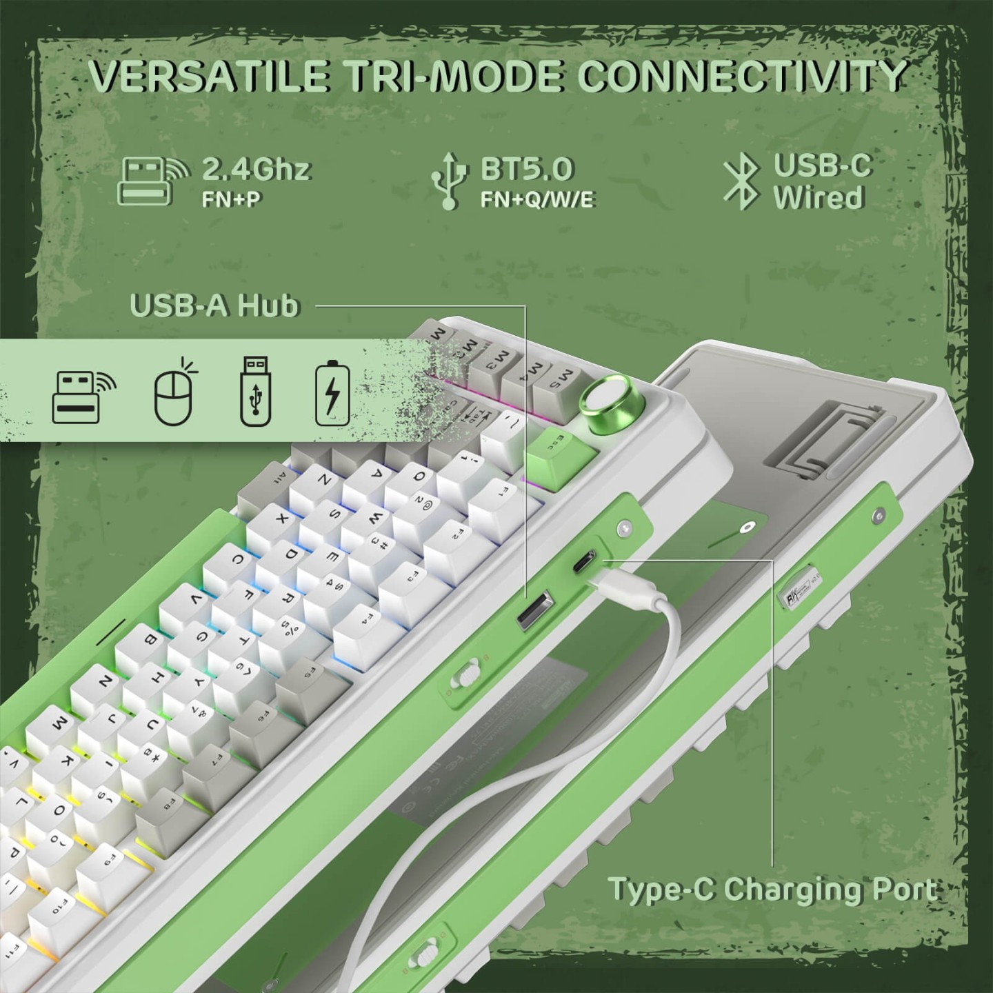 Royal Kludge L75 – Clavier mécanique sans fil tri-mode 75 %