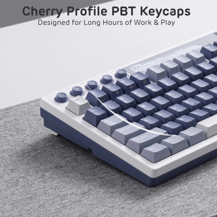 Royal Kludge M87 – Clavier gaming TKL sans fil avec écran LCD et double molette
