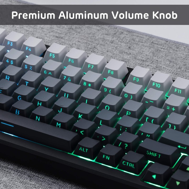 Royal Kludge M75 – clavier gaming sans fil 75 % (keycaps PBT à impression latérale)