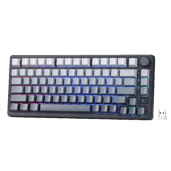 Royal Kludge M75 – clavier gaming sans fil 75 % (keycaps PBT à impression latérale)