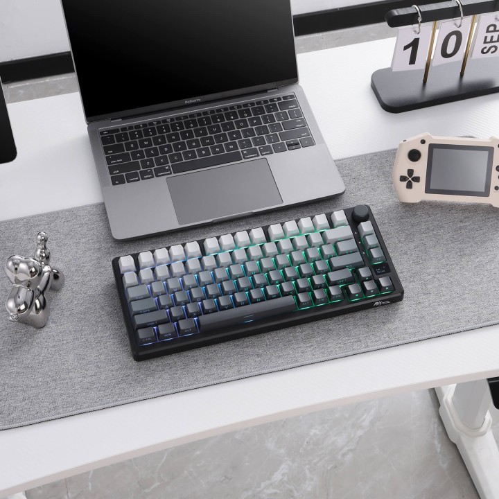 Royal Kludge M75 – clavier gaming sans fil 75 % (keycaps PBT à impression latérale)