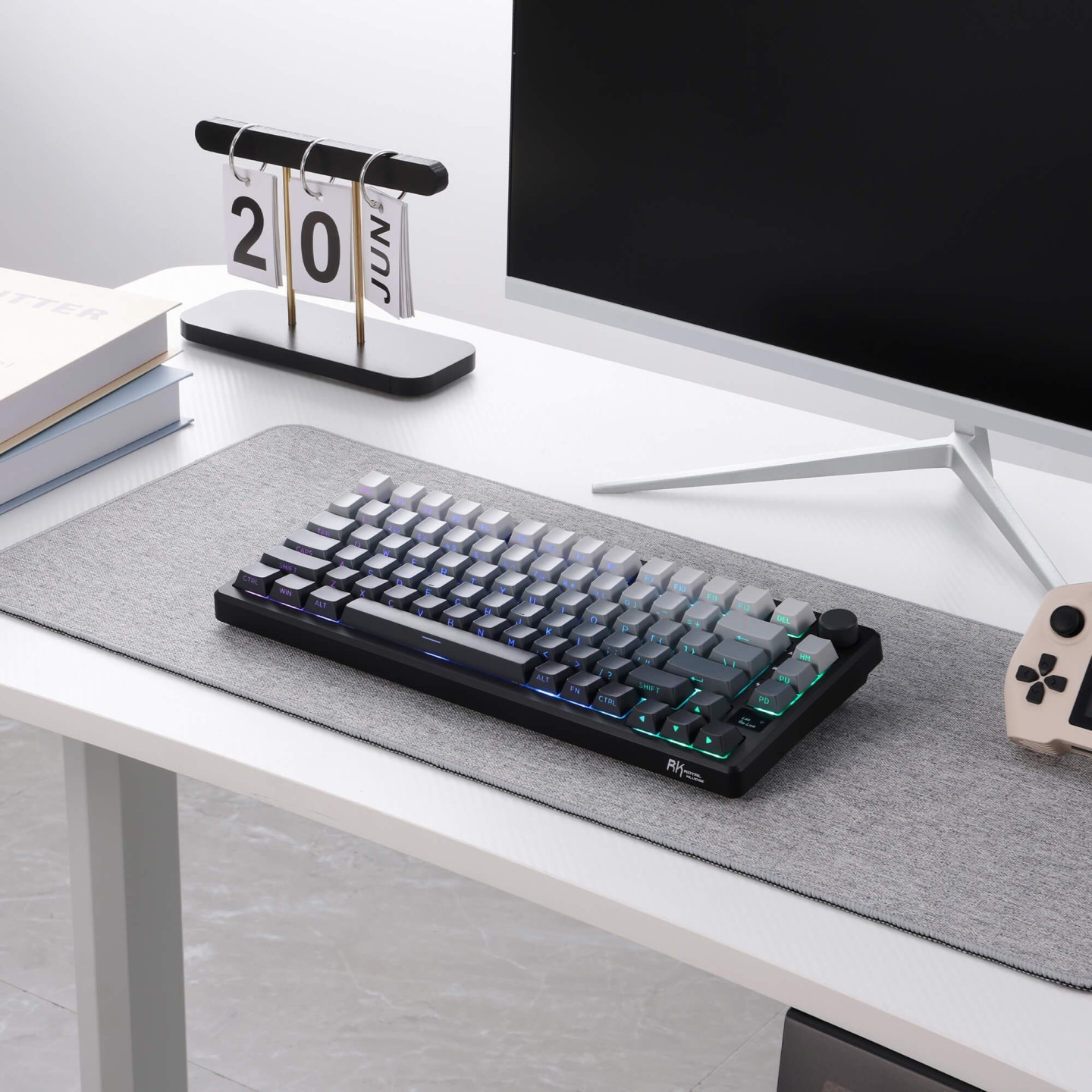 Royal Kludge M75 – clavier gaming sans fil 75 % (keycaps PBT à impression latérale)