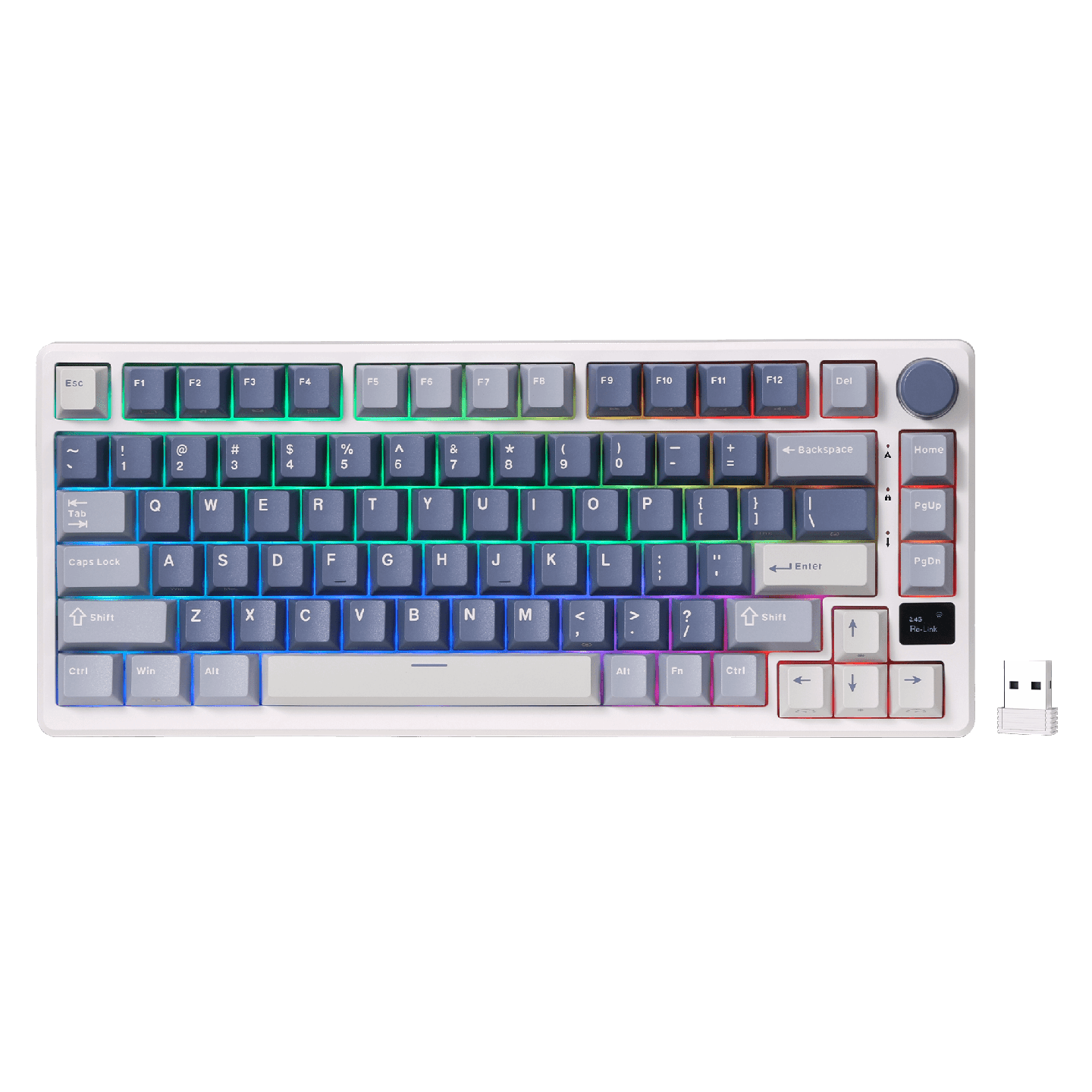 Royal Kludge M75 – clavier gaming sans fil 75 % à montage gasket