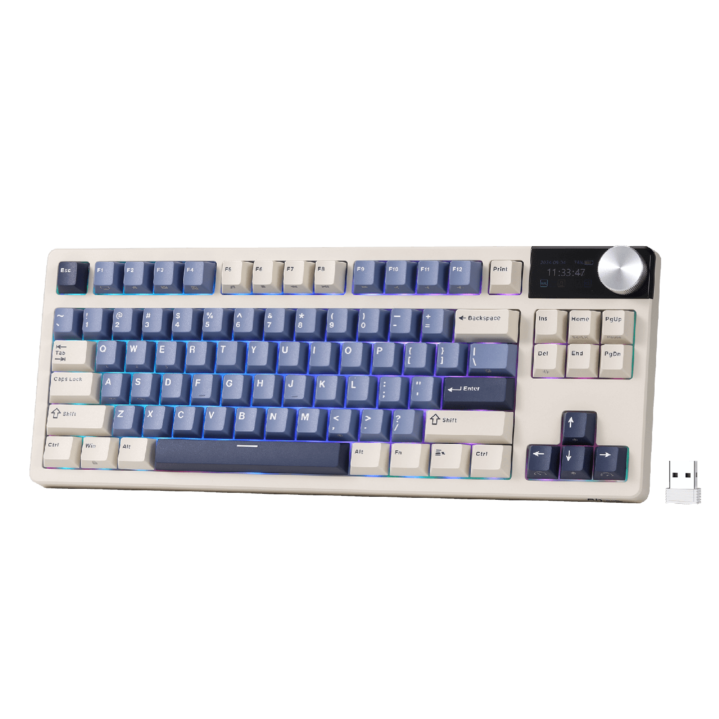 Royal Kludge S85 – Clavier mécanique gaming TKL sans fil tri-mode, gasket