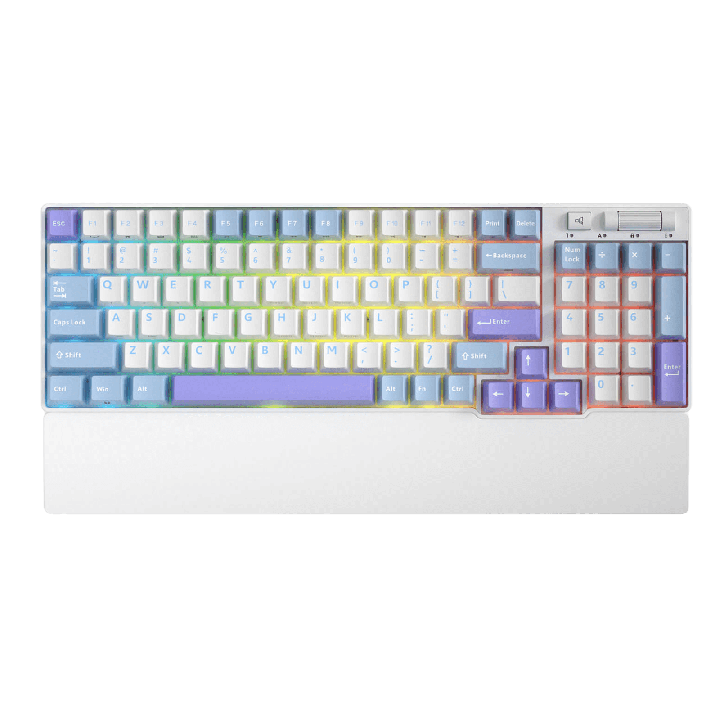 Royal Kludge RK96 – Clavier mécanique 96 % sans fil tri-mode, hot-swap RGB