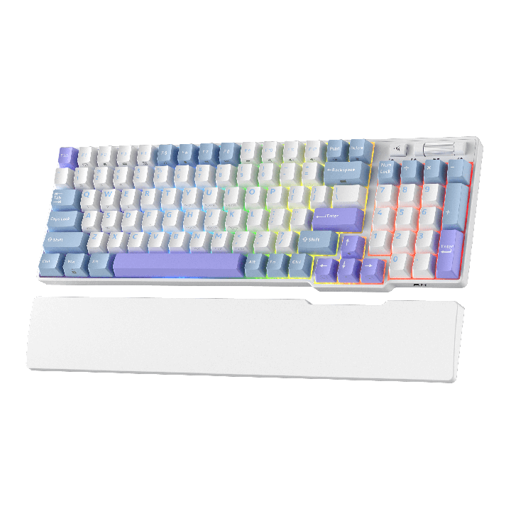 Royal Kludge RK96 – Clavier mécanique 96 % sans fil tri-mode, hot-swap RGB