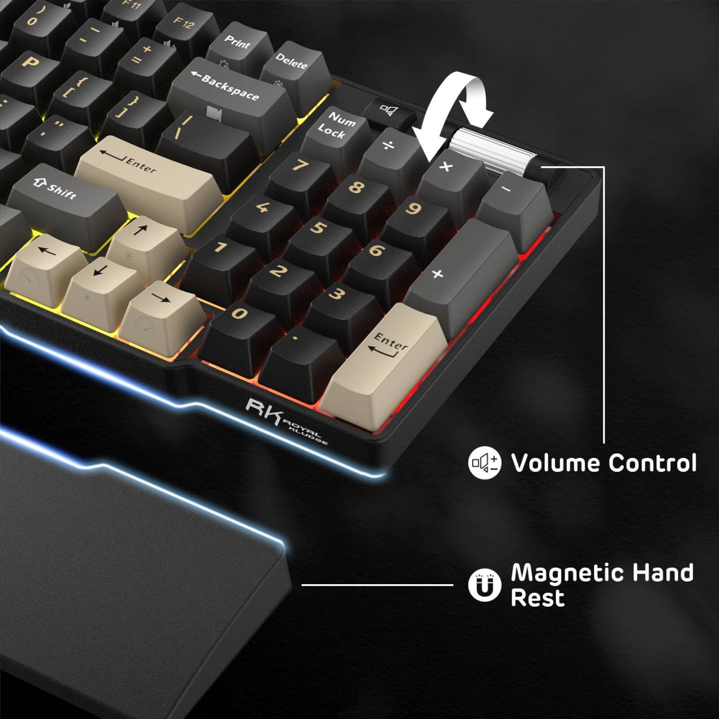 Royal Kludge RK96 – Clavier mécanique 96 % sans fil tri-mode, hot-swap RGB