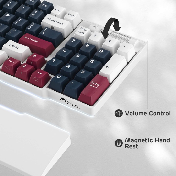 Royal Kludge RK96 – Clavier mécanique 96 % sans fil tri-mode, hot-swap RGB