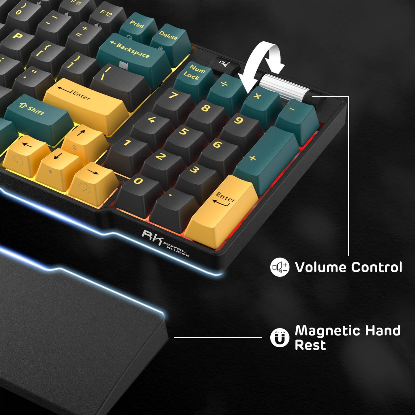 Royal Kludge RK96 – Clavier mécanique 96 % sans fil tri-mode, hot-swap RGB