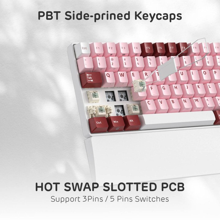 Royal Kludge RK96 – Clavier mécanique 96 % sans fil tri-mode, hot-swap RGB