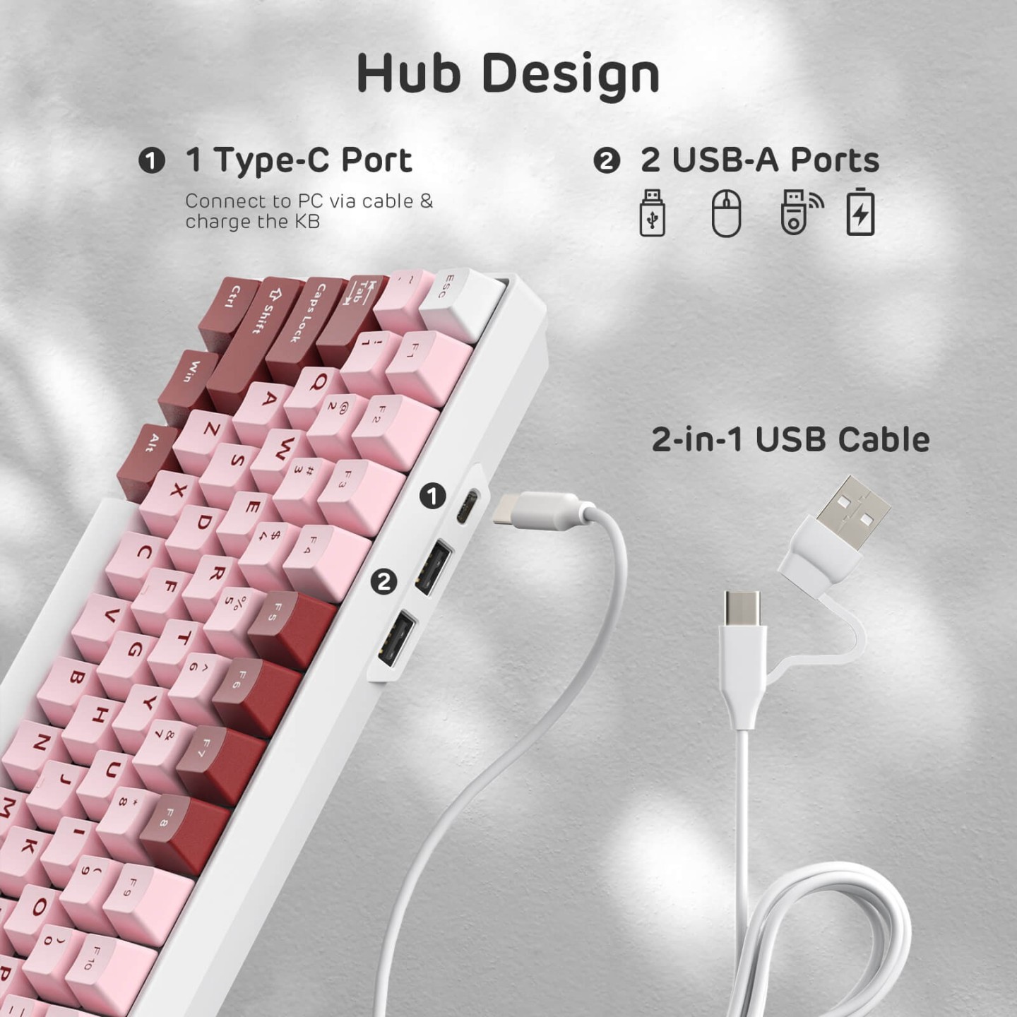 Royal Kludge RK96 – Clavier mécanique 96 % sans fil tri-mode, hot-swap RGB