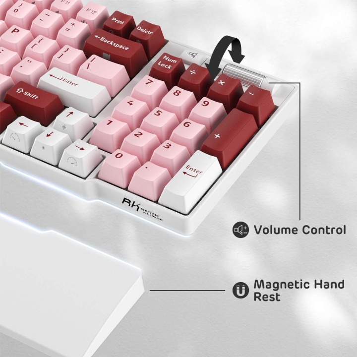 Royal Kludge RK96 – Clavier mécanique 96 % sans fil tri-mode, hot-swap RGB