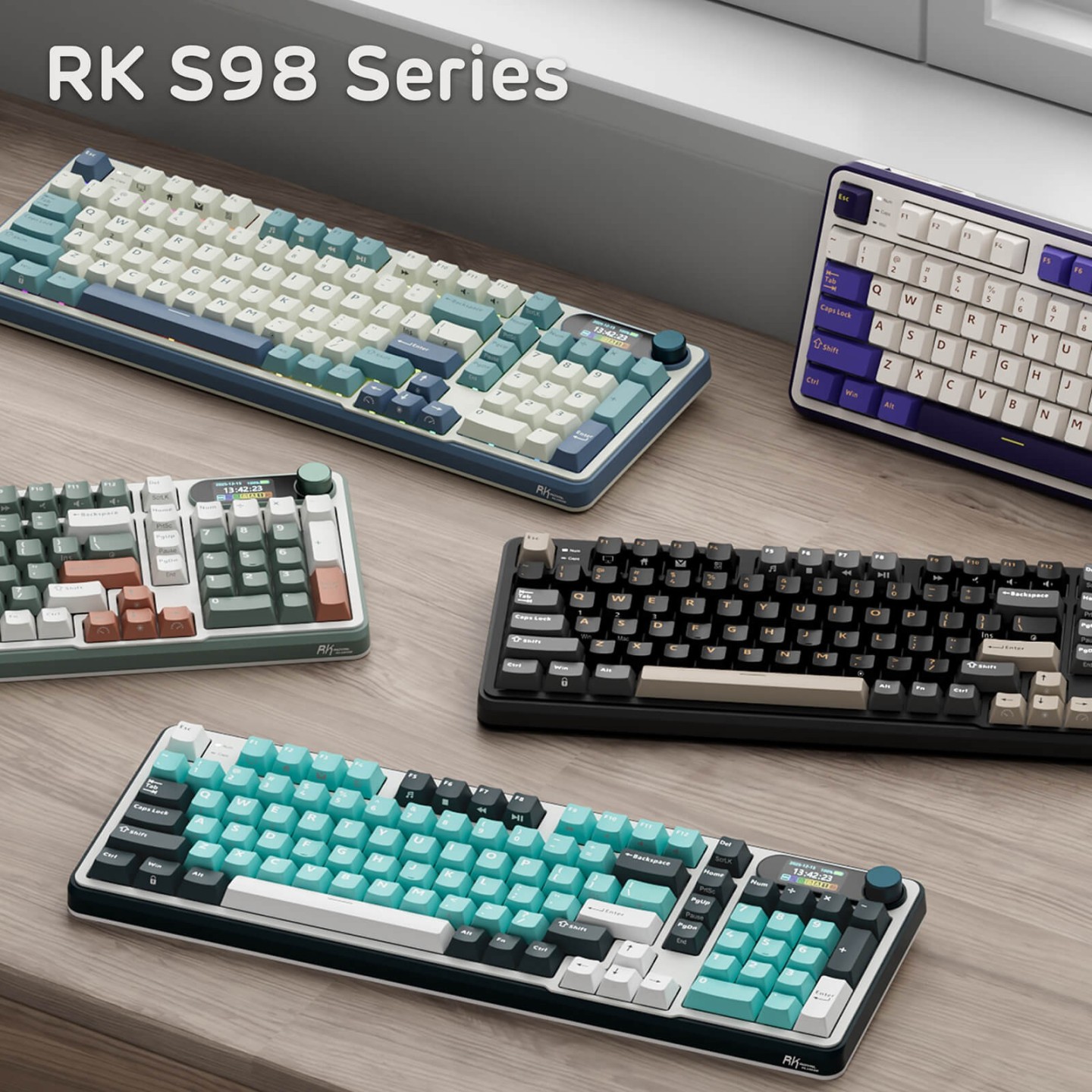 Royal Kludge S98 – Clavier mécanique sans fil 96 % avec écran et molette