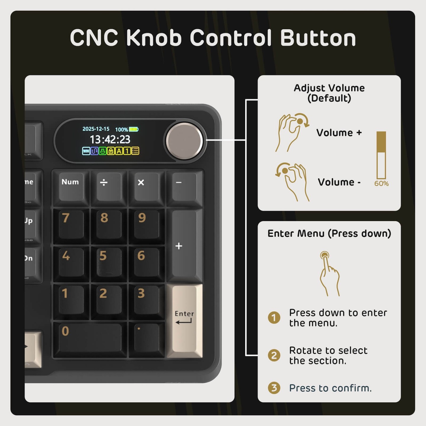 Royal Kludge S98 – Clavier mécanique sans fil 96 % avec écran et molette