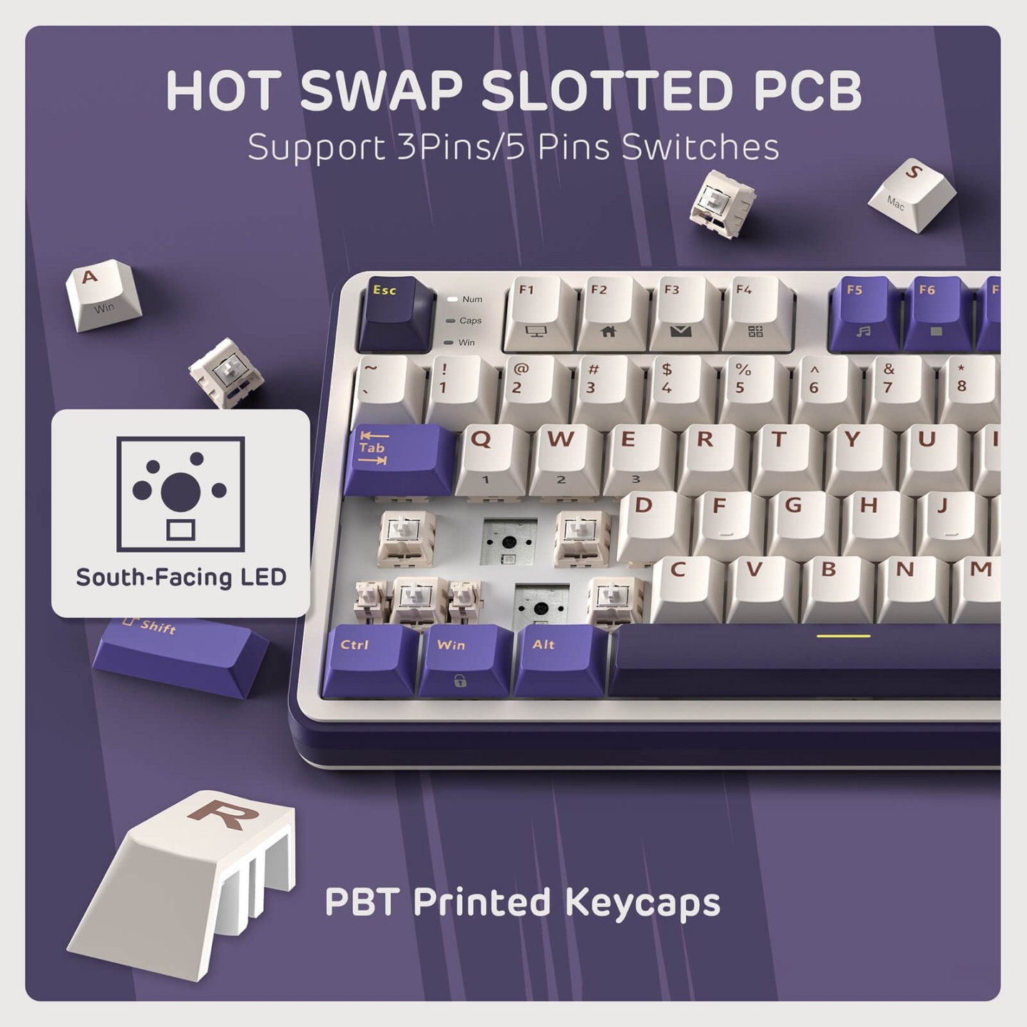 Royal Kludge S98 – Clavier mécanique sans fil 96 % avec écran et molette