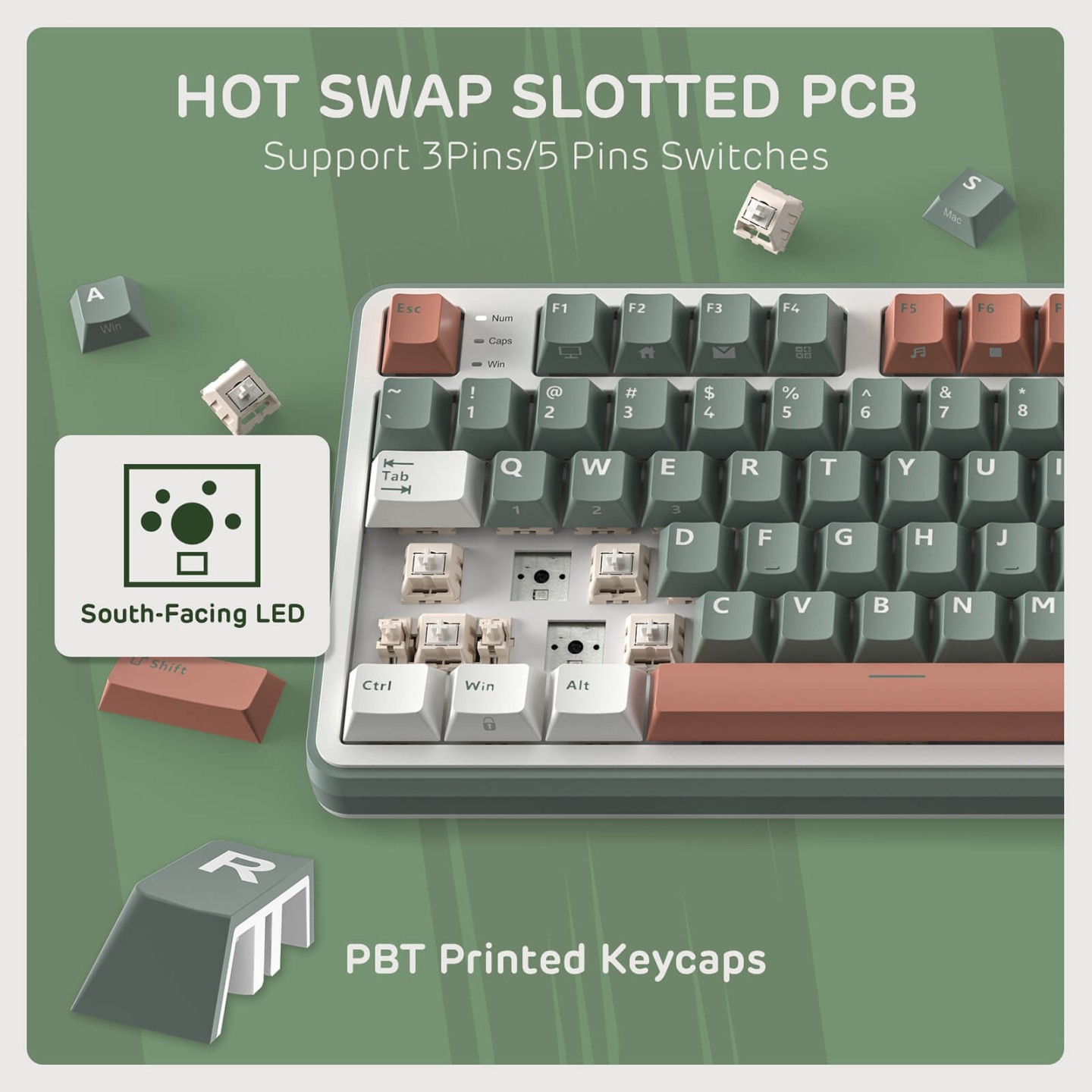 Royal Kludge S98 – Clavier mécanique sans fil 96 % avec écran et molette