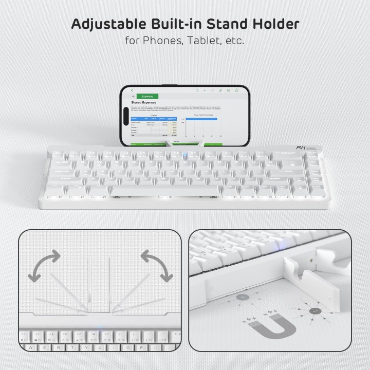 Royal Kludge F68 – clavier mécanique pliable 60 % low profile