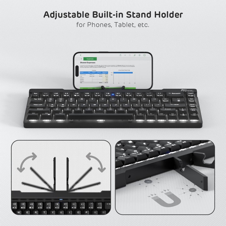 Royal Kludge F68 – clavier mécanique pliable 60 % low profile