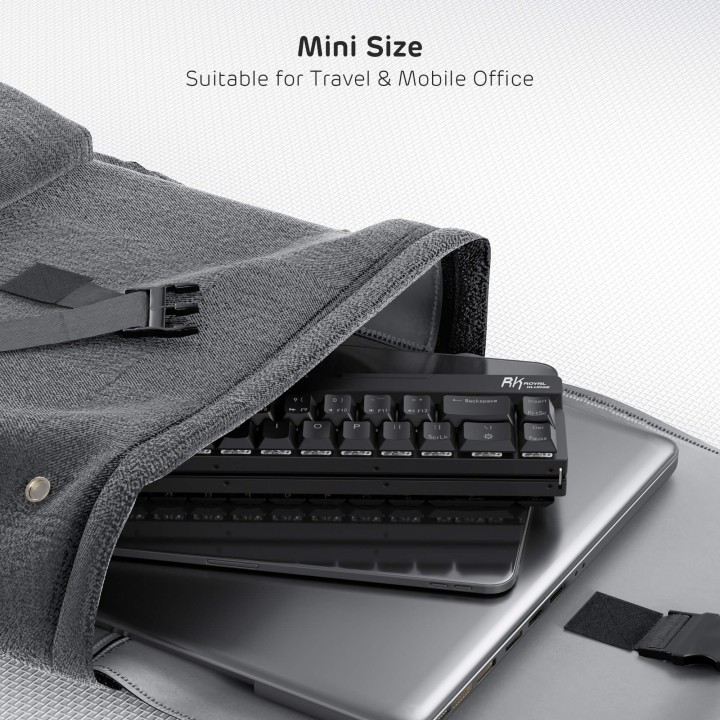 Royal Kludge F68 – clavier mécanique pliable 60 % low profile