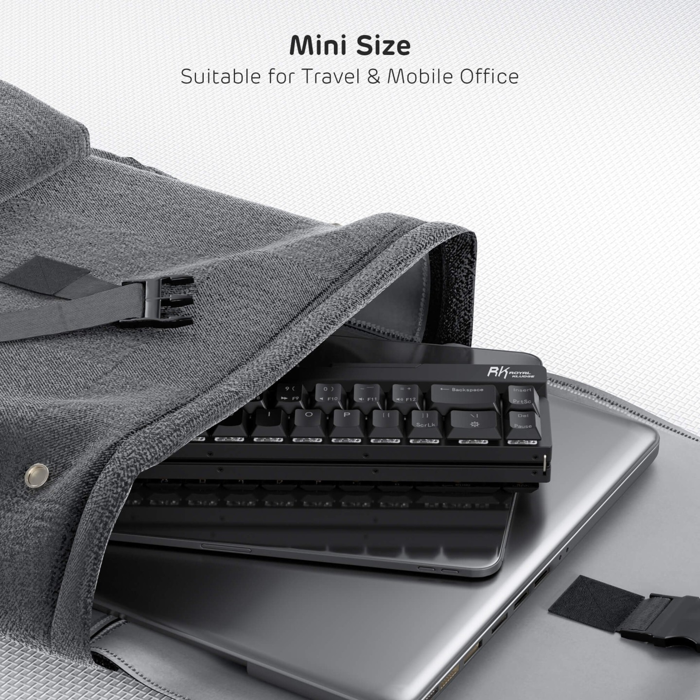 Royal Kludge F68 – clavier mécanique pliable 60 % low profile