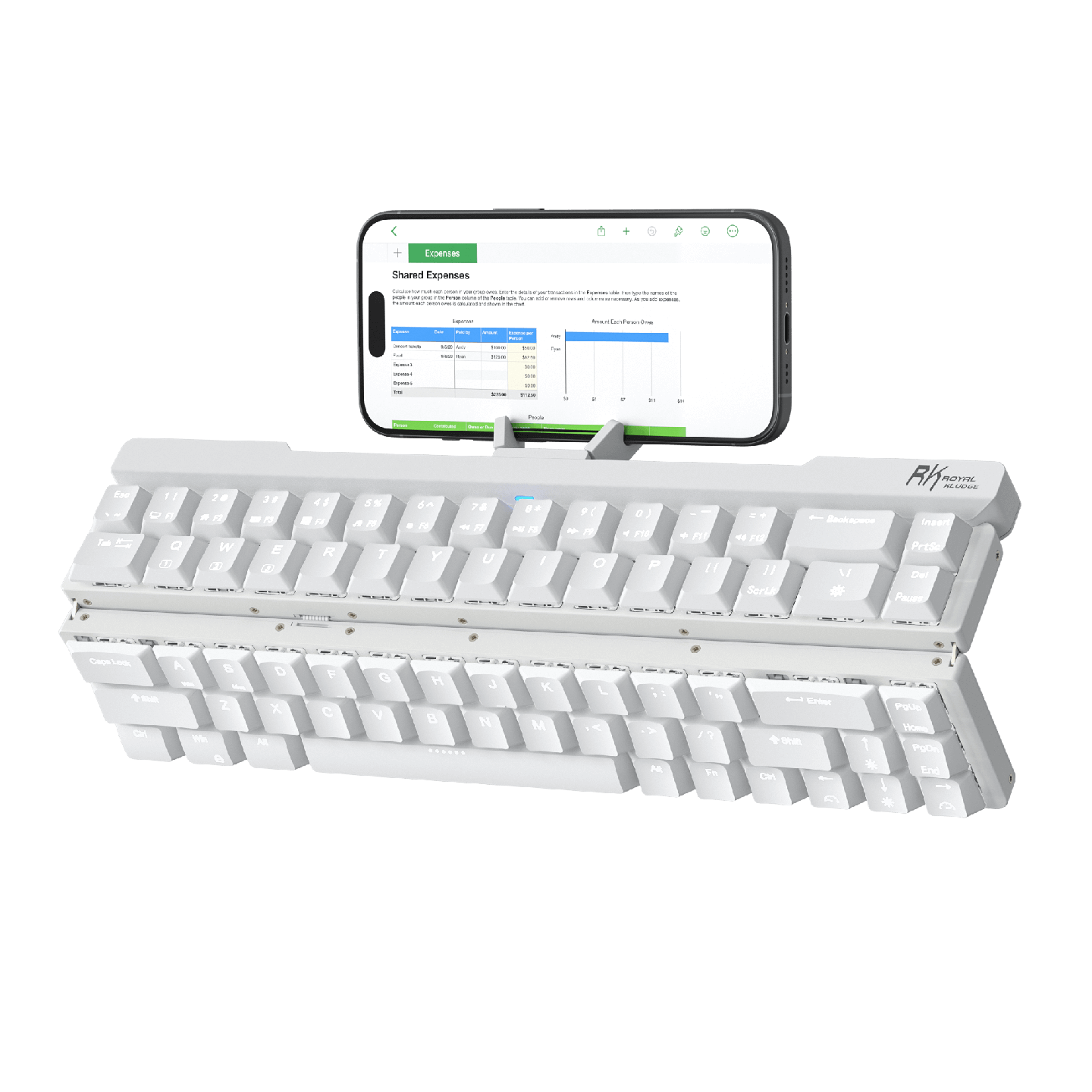 Royal Kludge F68 – clavier mécanique pliable 60 % low profile