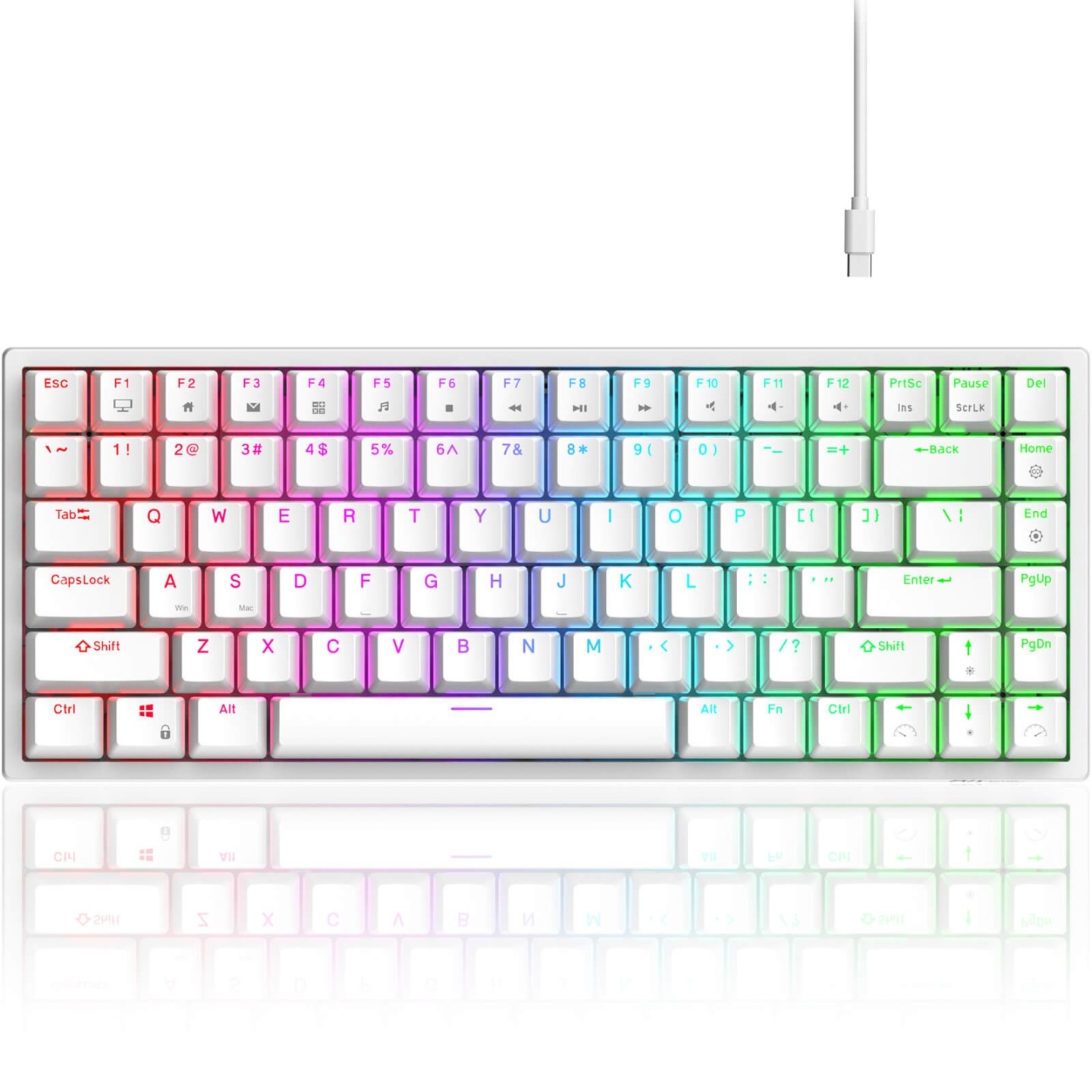 Royal Kludge RK84 – Clavier mécanique filaire 75 %, hot-swap, RGB