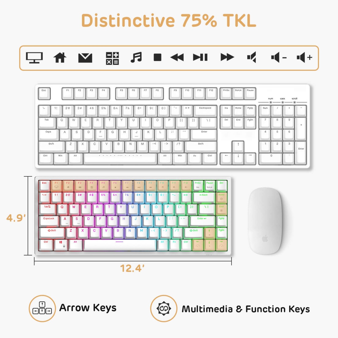 Royal Kludge RK84 – Clavier mécanique filaire 75 %, hot-swap, RGB