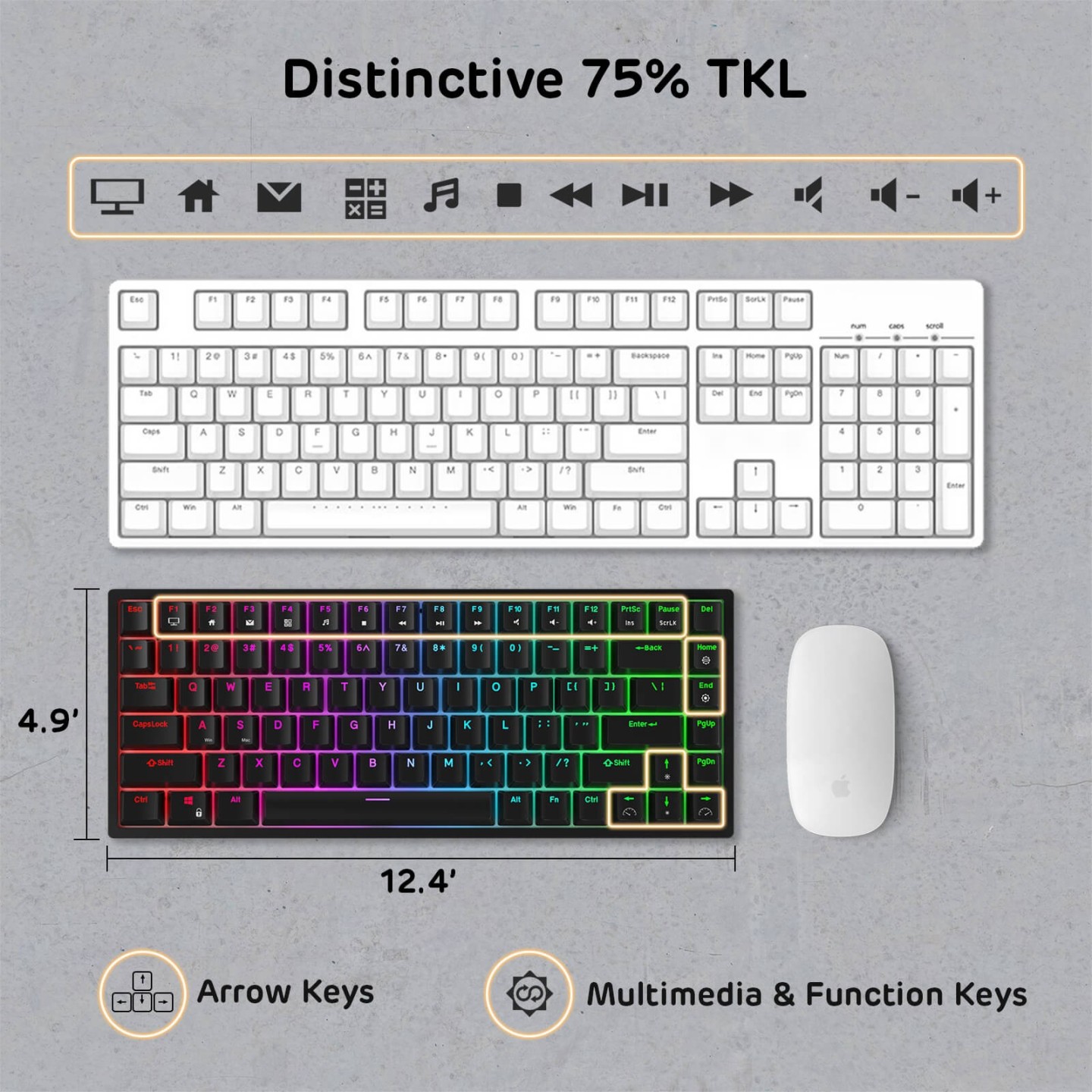 Royal Kludge RK84 – Clavier mécanique filaire 75 %, hot-swap, RGB