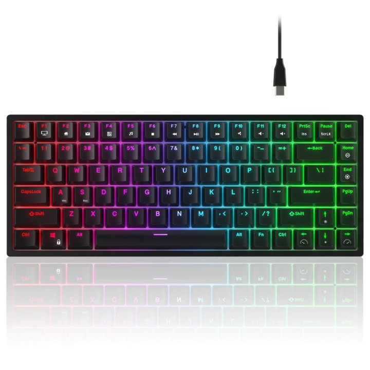 Royal Kludge RK84 – Clavier mécanique filaire 75 %, hot-swap, RGB