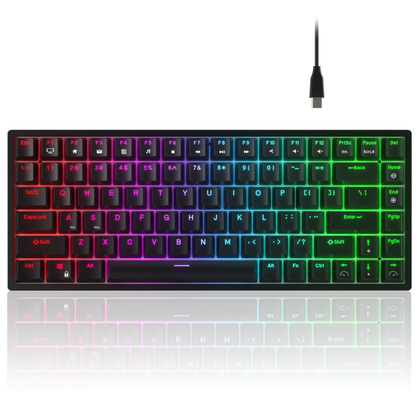 Royal Kludge RK84 – Clavier mécanique filaire 75 %, hot-swap, RGB