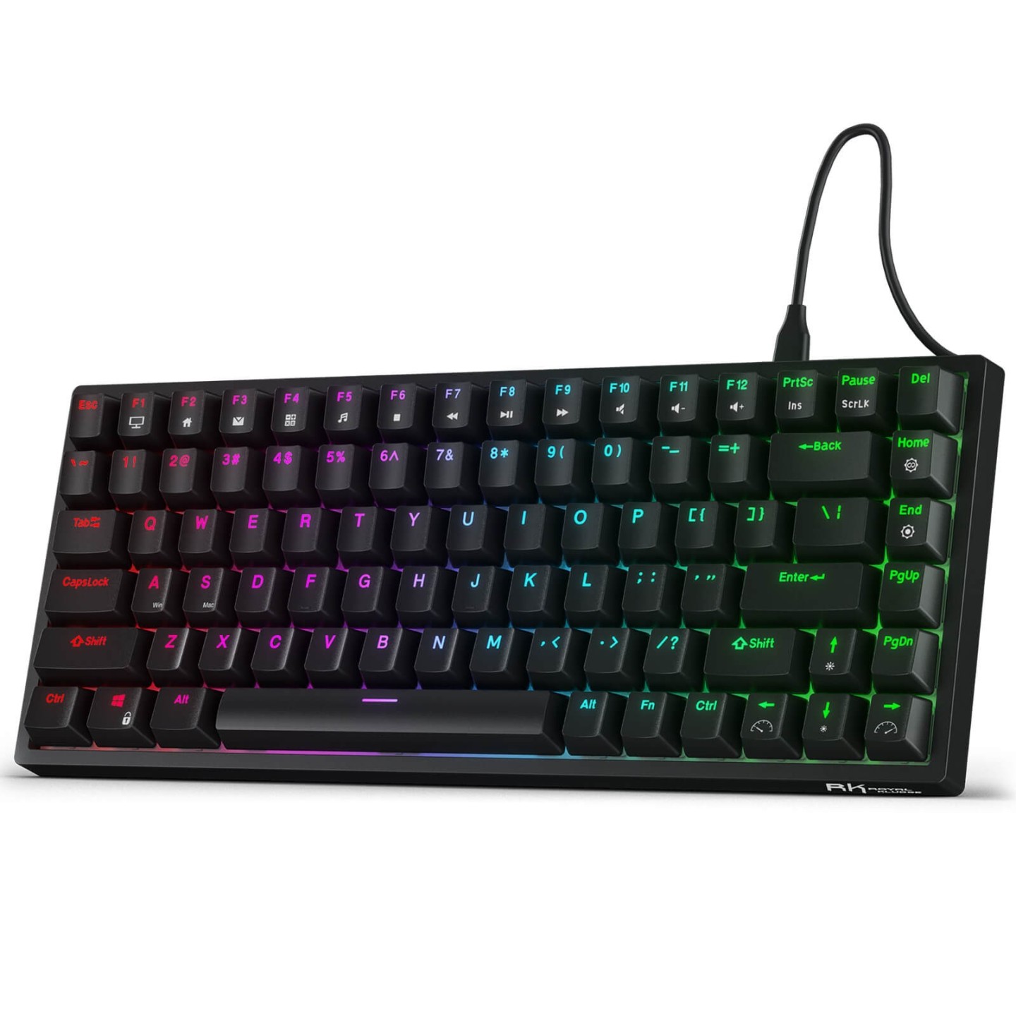 Royal Kludge RK84 – Clavier mécanique filaire 75 %, hot-swap, RGB