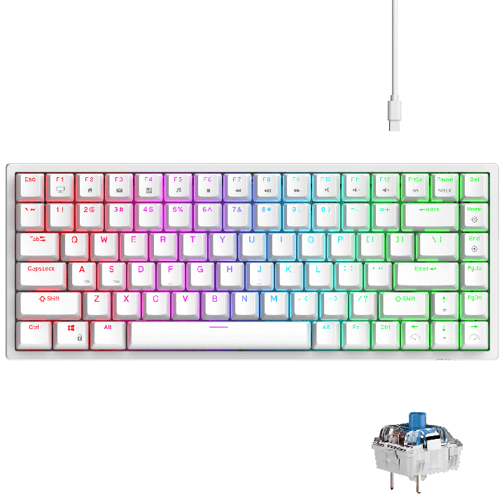 Royal Kludge RK84 – Clavier mécanique filaire 75 %, hot-swap, RGB