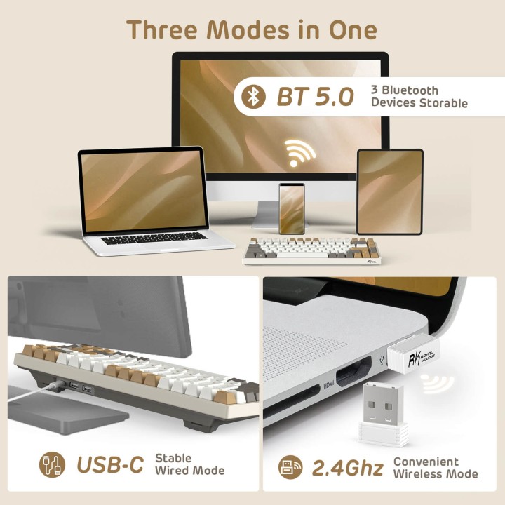 Royal Kludge RK84 – Clavier mécanique sans fil RGB édition limitée