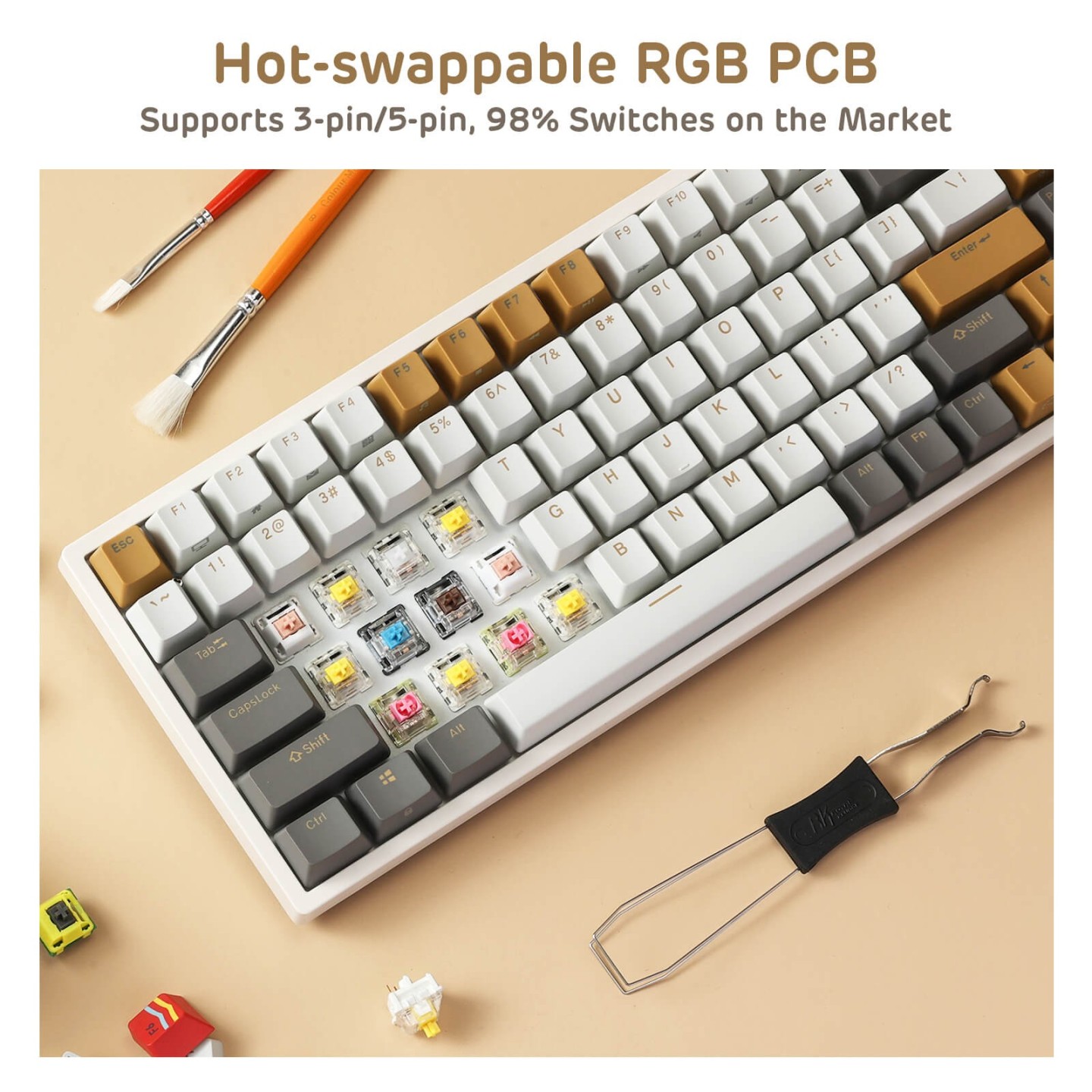 Royal Kludge RK84 – Clavier mécanique sans fil RGB édition limitée