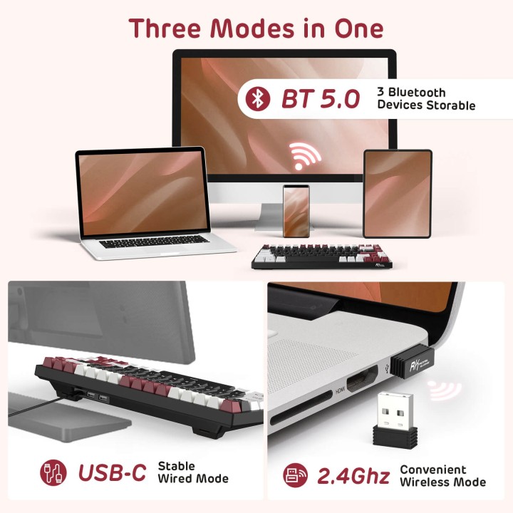 Royal Kludge RK84 – Clavier mécanique sans fil RGB édition limitée