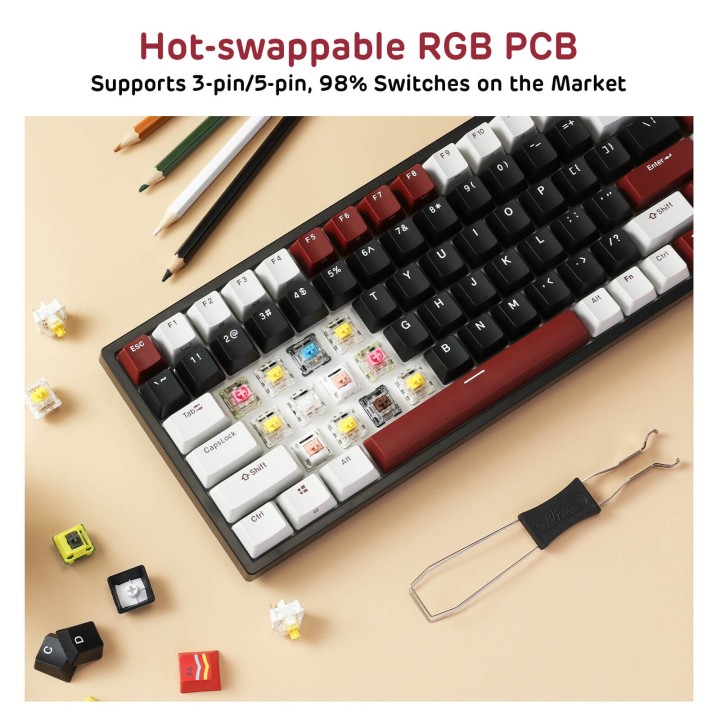 Royal Kludge RK84 – Clavier mécanique sans fil RGB édition limitée
