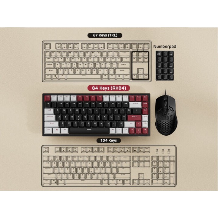 Royal Kludge RK84 – Clavier mécanique sans fil RGB édition limitée