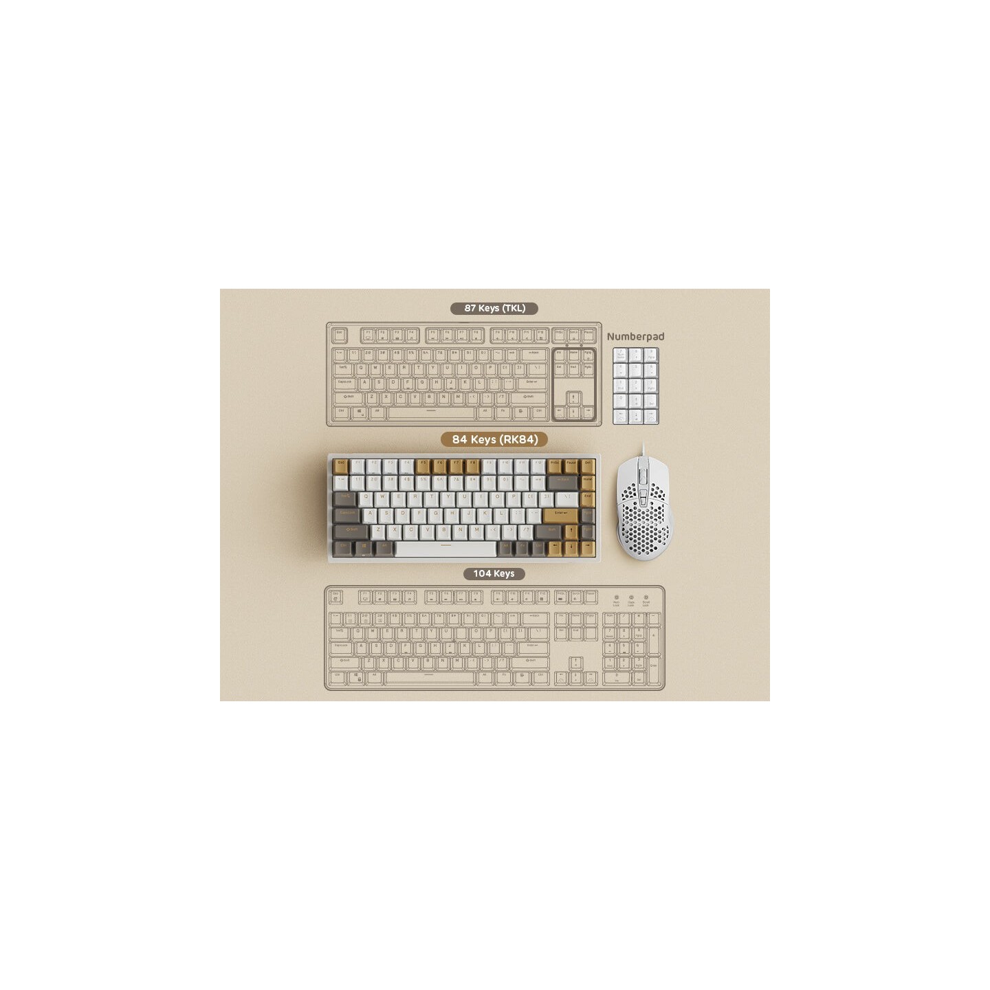 Royal Kludge RK84 – Clavier mécanique sans fil RGB édition limitée