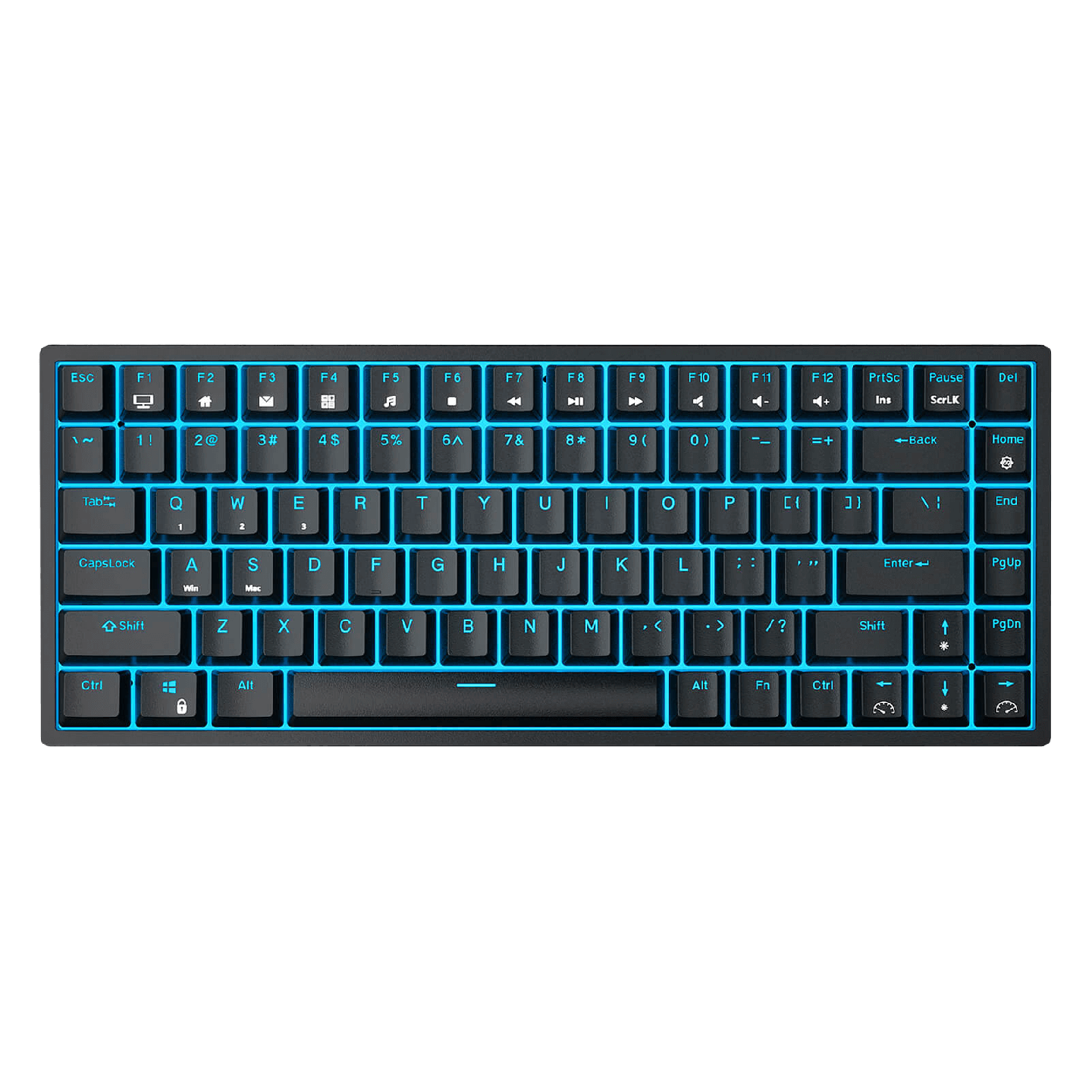 Royal Kludge RK84 – Clavier mécanique 75 % sans fil, rétroéclairage bleu