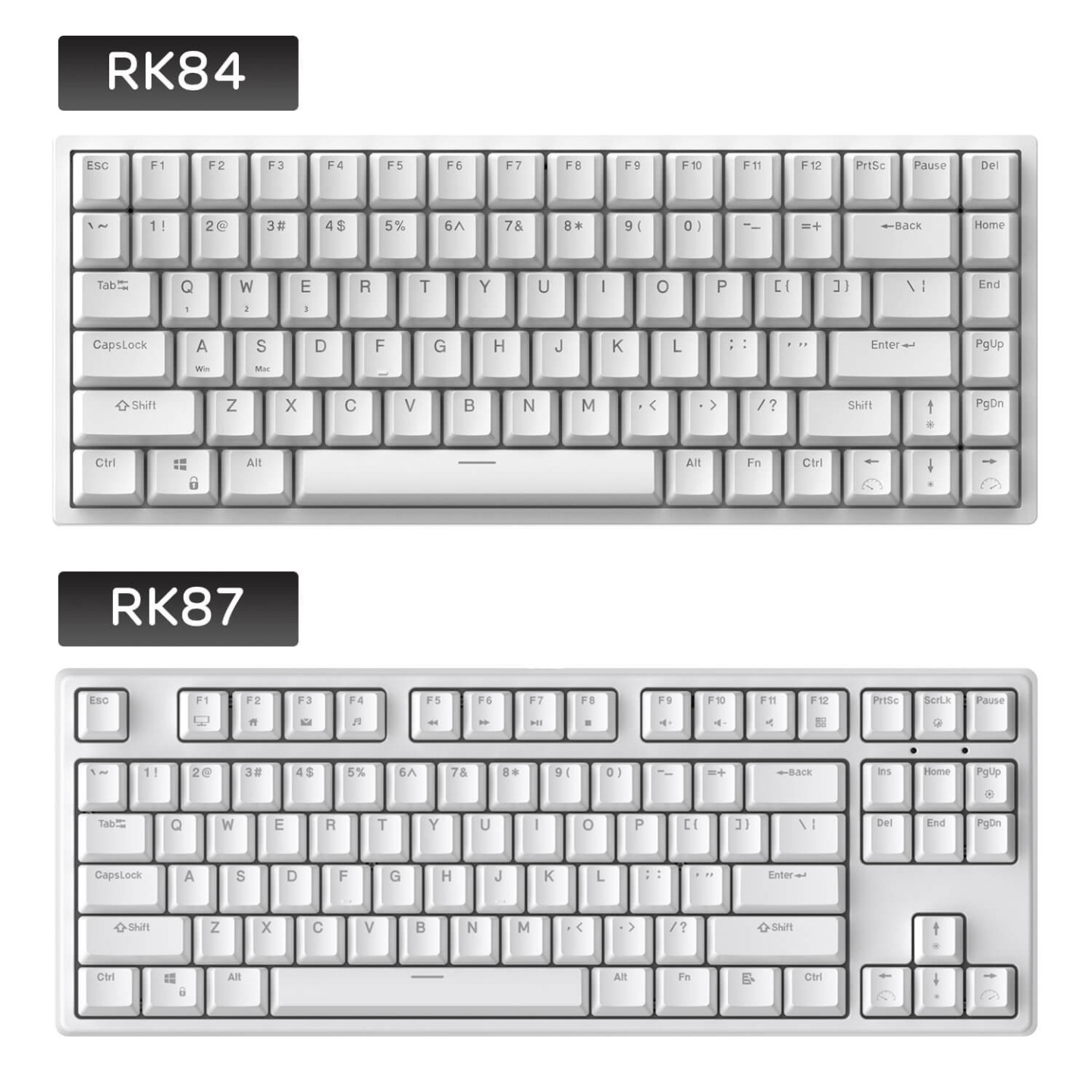Royal Kludge RK84 – Clavier mécanique 75 % sans fil, rétroéclairage bleu