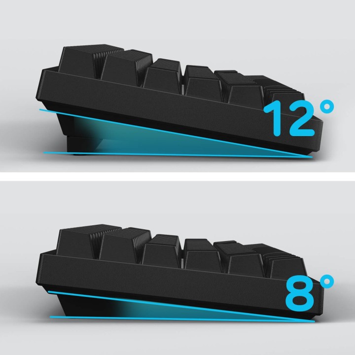 Royal Kludge RK84 – Clavier mécanique 75 % sans fil, rétroéclairage bleu