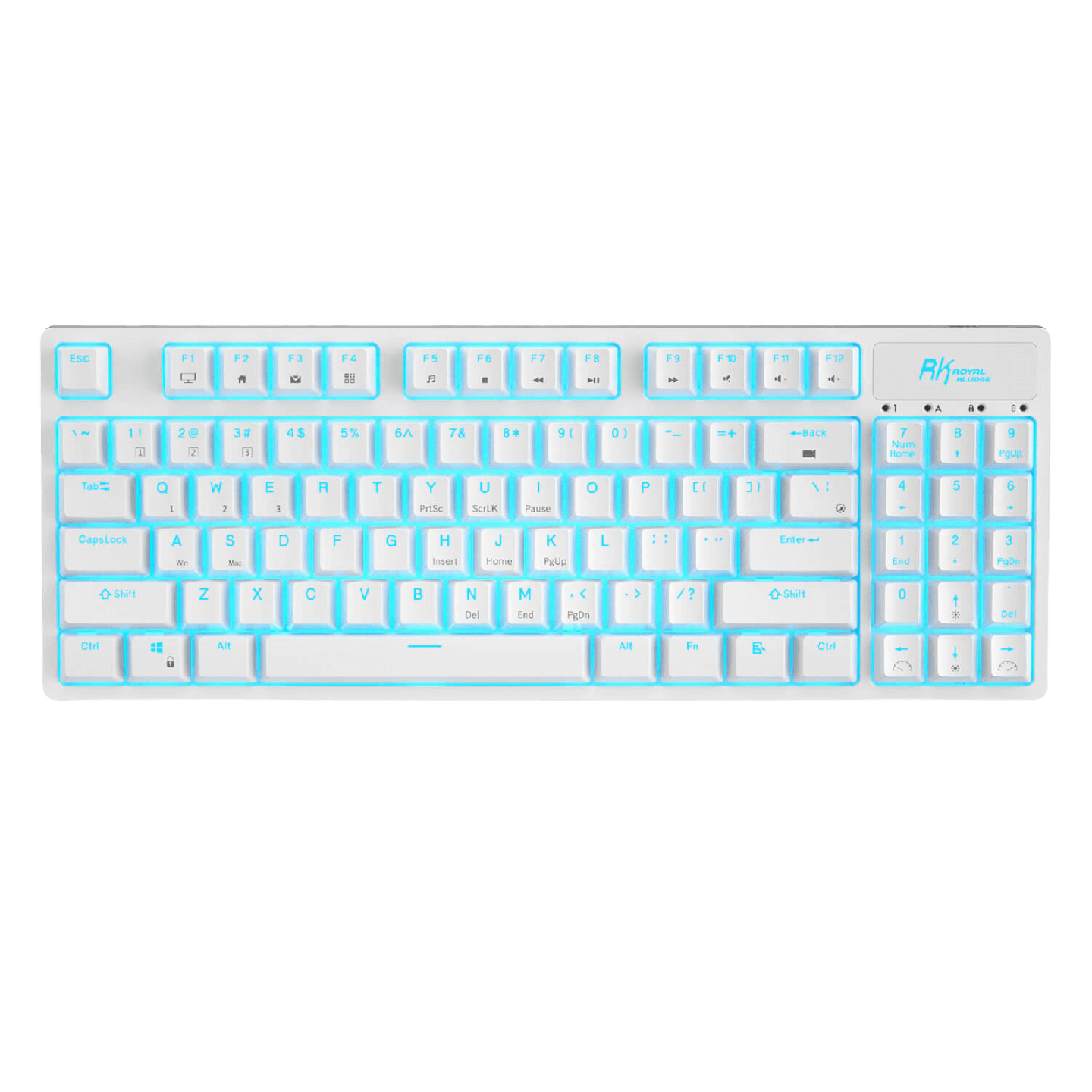 Royal Kludge RK89 – Clavier mécanique sans fil 85 % (89 touches) avec hub USB