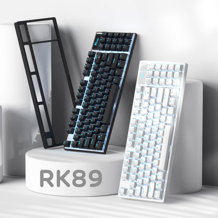Royal Kludge RK89 – Clavier mécanique sans fil 85 % (89 touches) avec hub USB