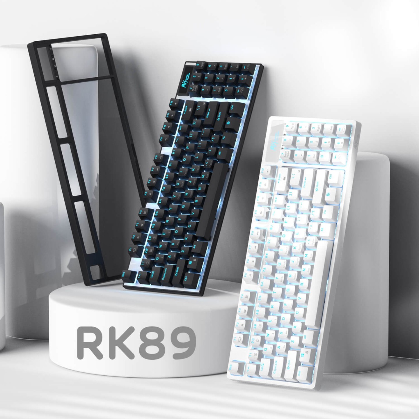 Royal Kludge RK89 – Clavier mécanique sans fil 85 % (89 touches) avec hub USB