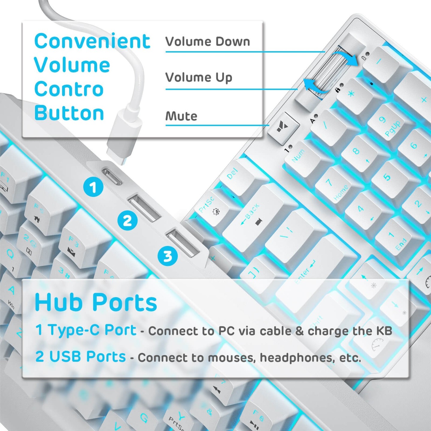 Royal Kludge RK96 – clavier mécanique sans fil 96 % avec repose-poignets