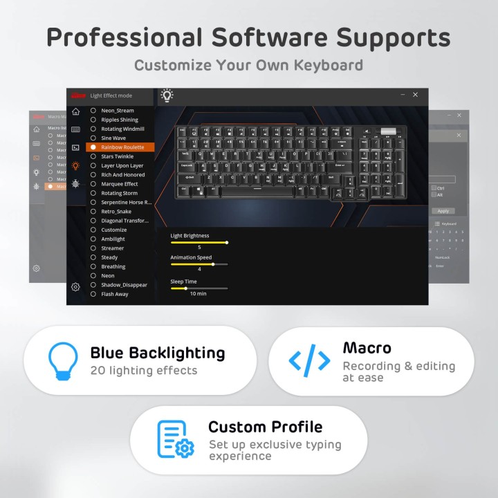 Royal Kludge RK96 – clavier mécanique sans fil 96 % avec repose-poignets
