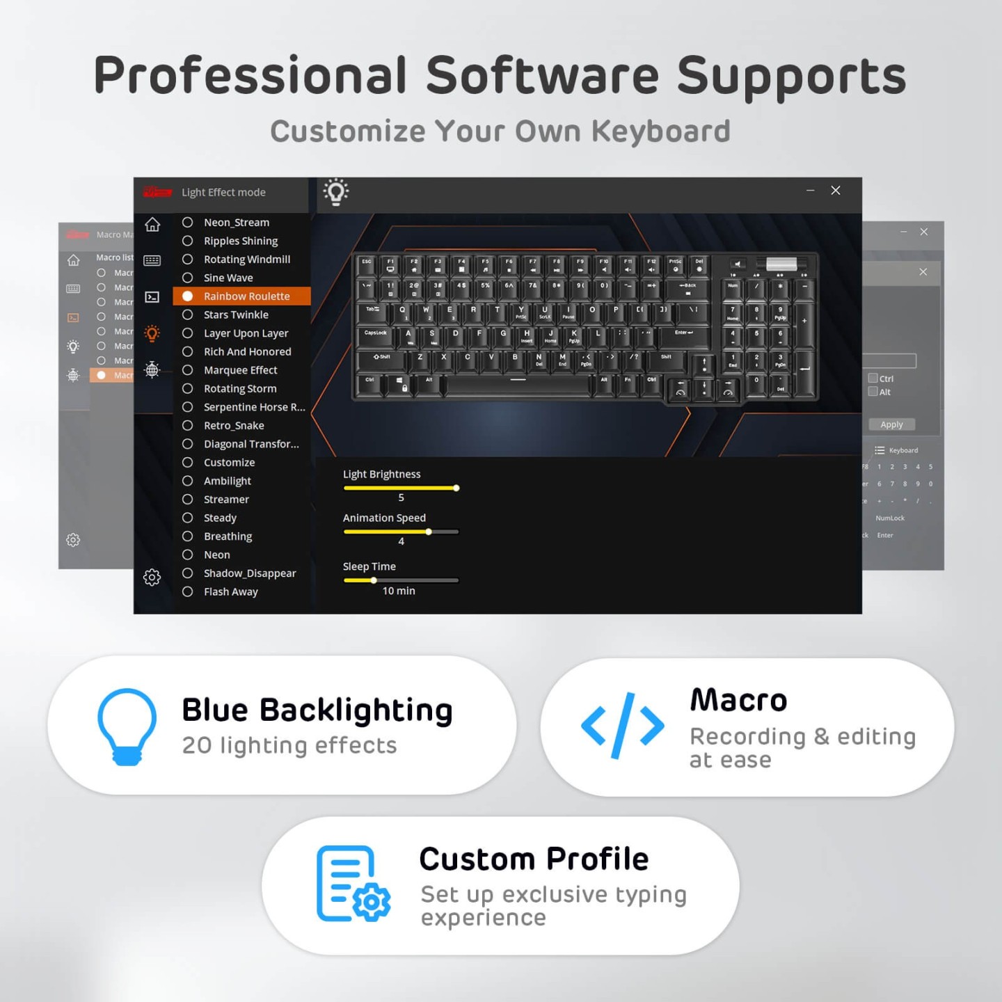 Royal Kludge RK96 – clavier mécanique sans fil 96 % avec repose-poignets
