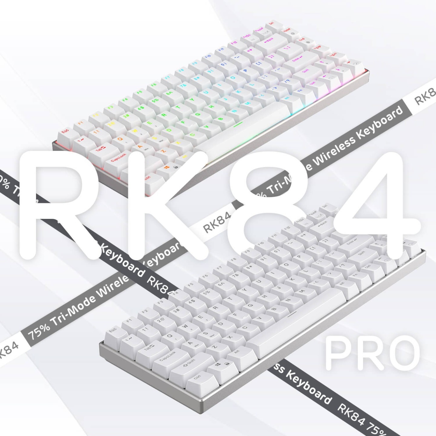 Royal Kludge RK84 Pro – clavier mécanique sans fil 75 % boîtier aluminium CNC